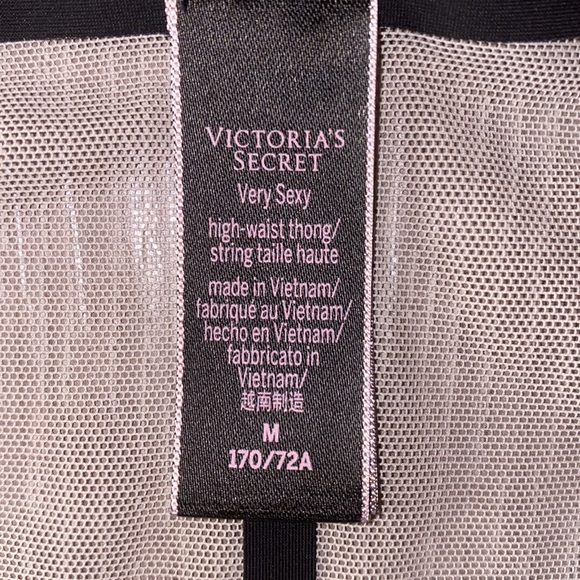 Victoria's Secret|Mesh Set - New | Color: Black | Bra: 32C and Thong Size Medium - Picture 4 of 4